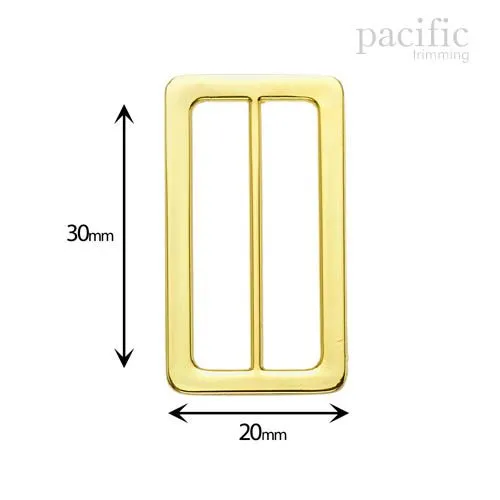 1 3/16" Rectangle Gold Slider