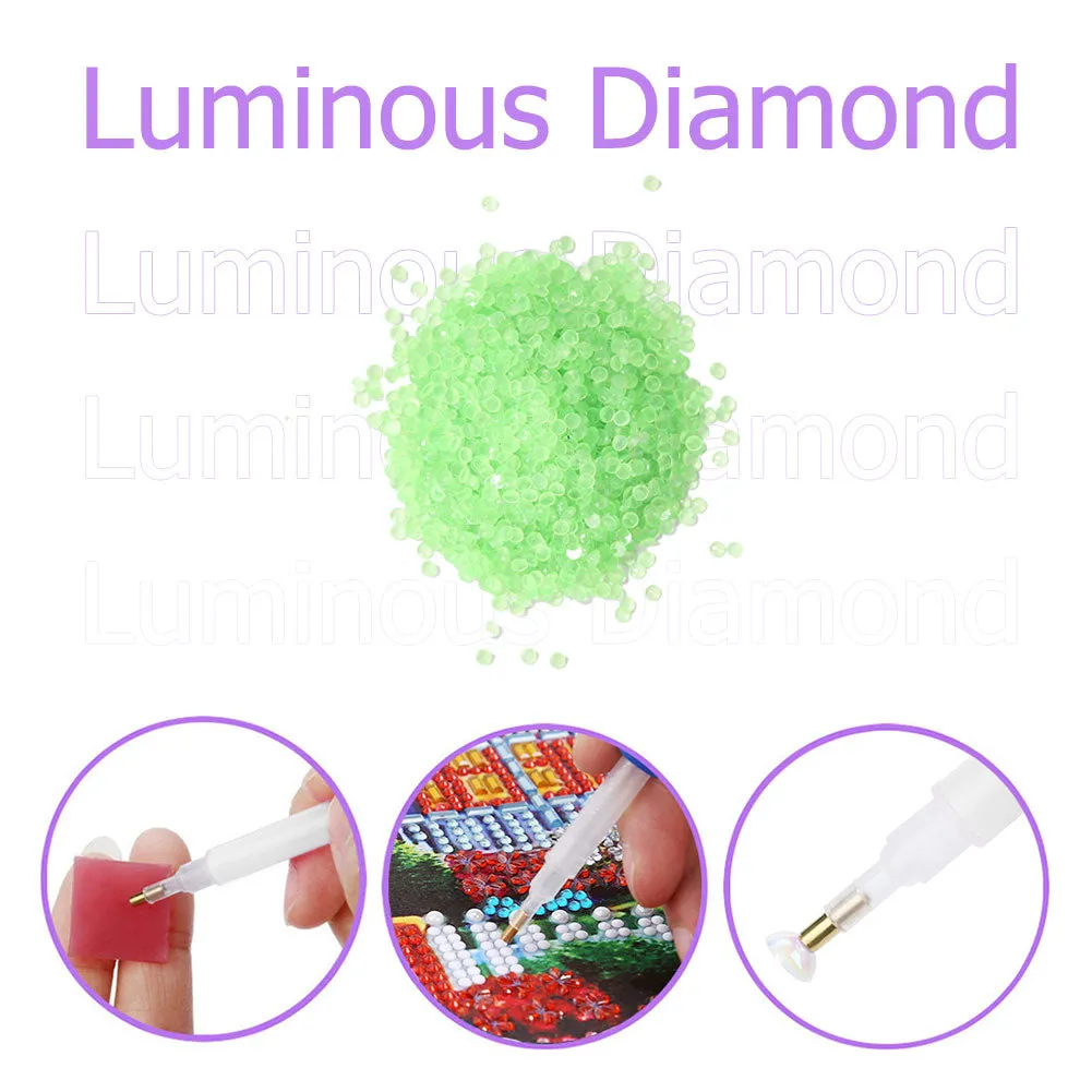 15g/Bag DIY Luminous Round Rhinestones Kit for Diamond Painting Accessories