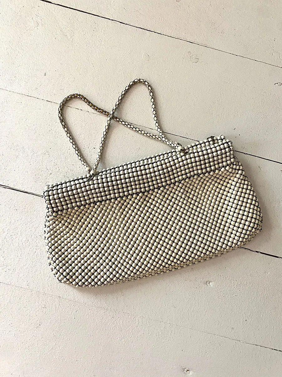 1930's Whiting & Davis Ivory Alumesh Bag