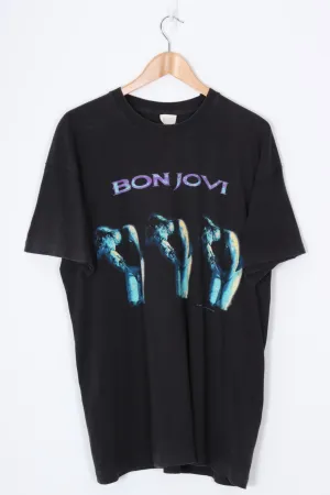 1995 Vintage BON JOVI Purple & Teal World Band Tee (L)