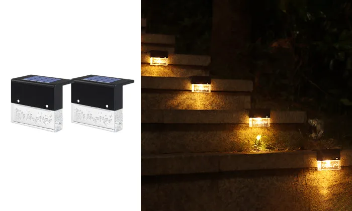 2 Piece Set Solar Powered Outdoor Lamp