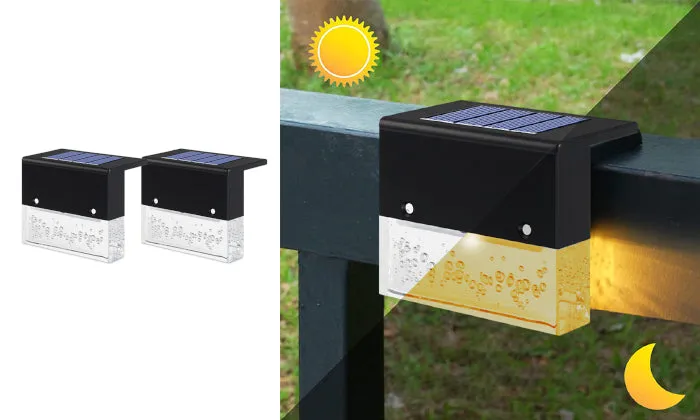 2 Piece Set Solar Powered Outdoor Lamp