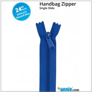 24" wide Handbag Zipper - Blastoff Blue