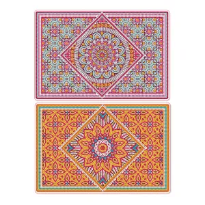 2Pcs Mandala Pattern Diamond Painting Placemat DIY Diamond Crafts Projects