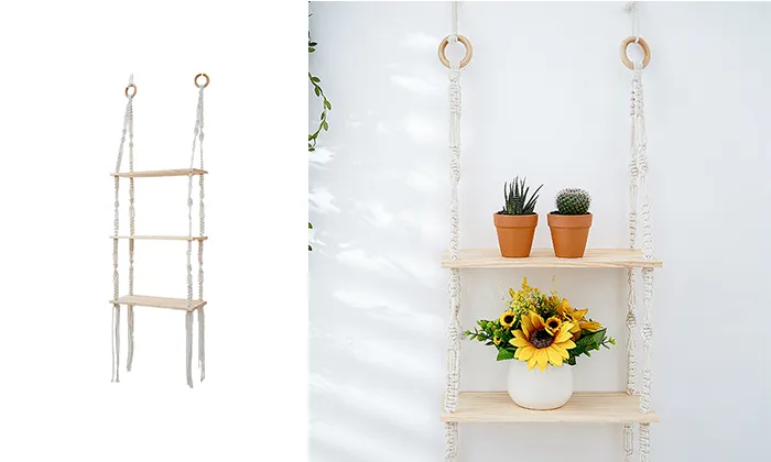 3 Tier Wall Hanging Shelf