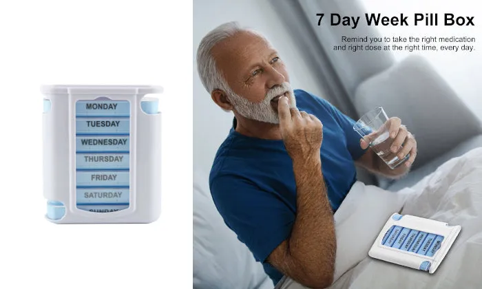 7 Day Week Pill Box Organizer