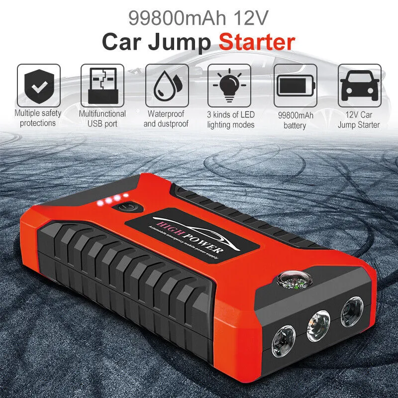 99800mAh Car Jump Starter Power Bank Car Battery Booster Charger 12V AU only