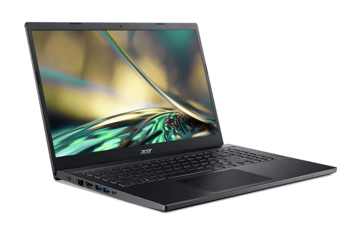 Acer Aspire 7 A715-76G-5188 Laptop (Charcoal Black) | 15.6" FHD 1920x1080 | i5-12450H  | 8 GB RAM (32GB MAX.) | 512GB SSD |  RTX 2050 | Windows 11 Home | MS Office Home & Student 2021 | Acer Entry Run Rate Backpack E-1620-P