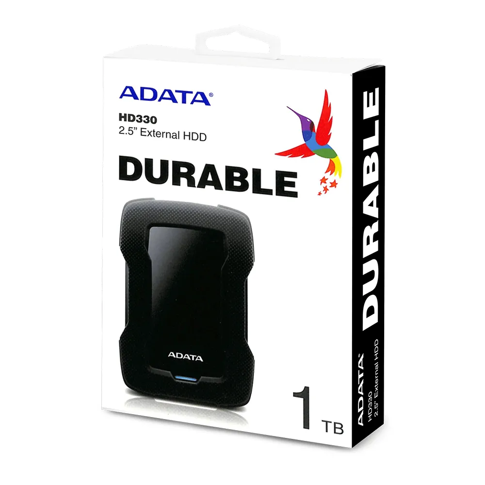 Adata HD330 Shock-Proof External Hard Drive 1TB (Black)