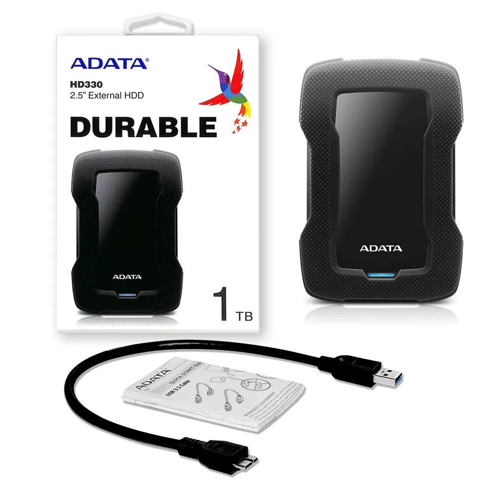 Adata HD330 Shock-Proof External Hard Drive 1TB (Black)