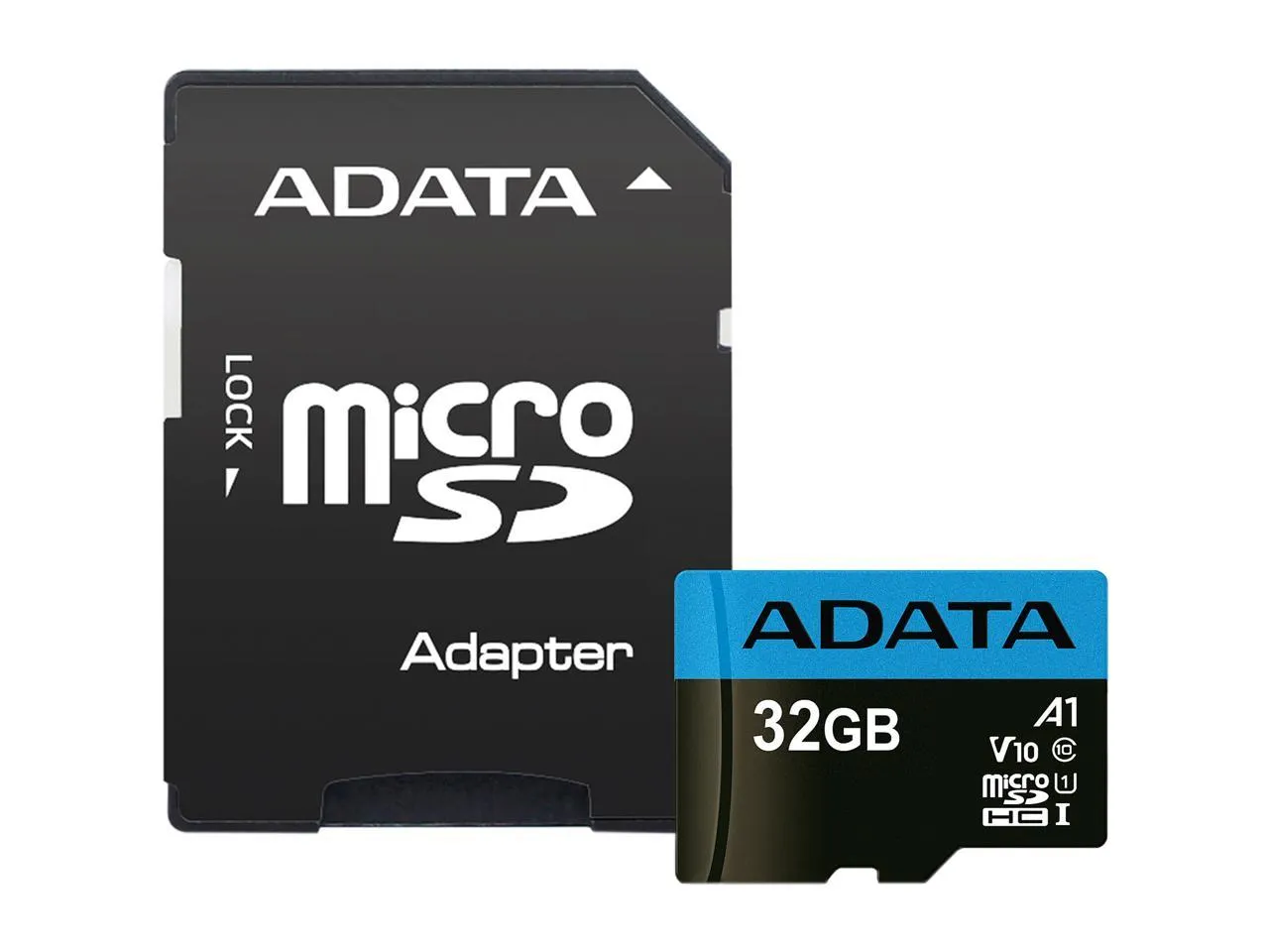 ADATA Premier 32GB MicroSDHC UHS-I Class 10 V10 A1 Memory Card With Adapter (AUSDH32GUICL10A1-RA1)