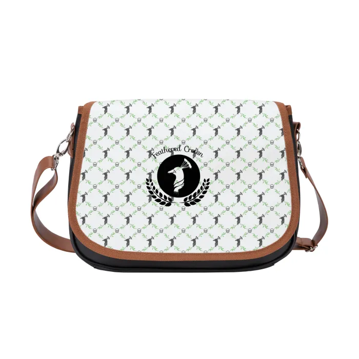 All-Over Print Leather Crossbody Bag