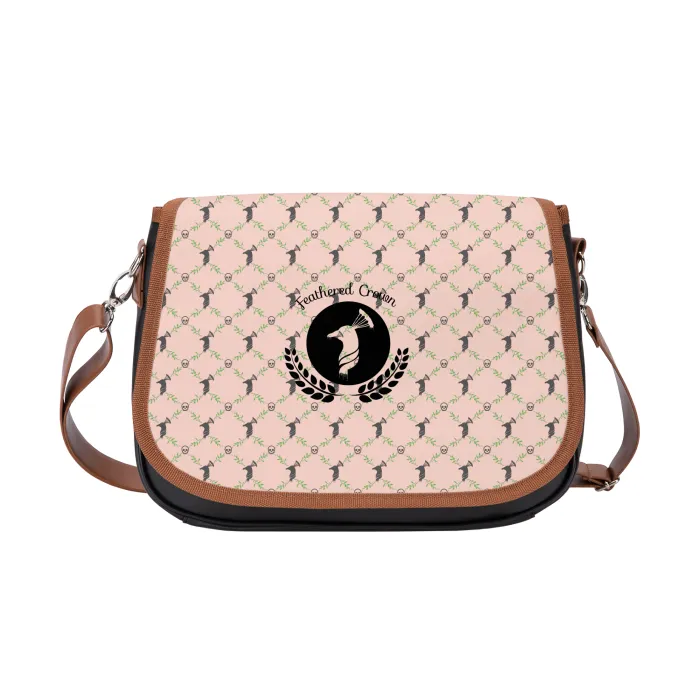 All-Over Print Leather Crossbody Bag