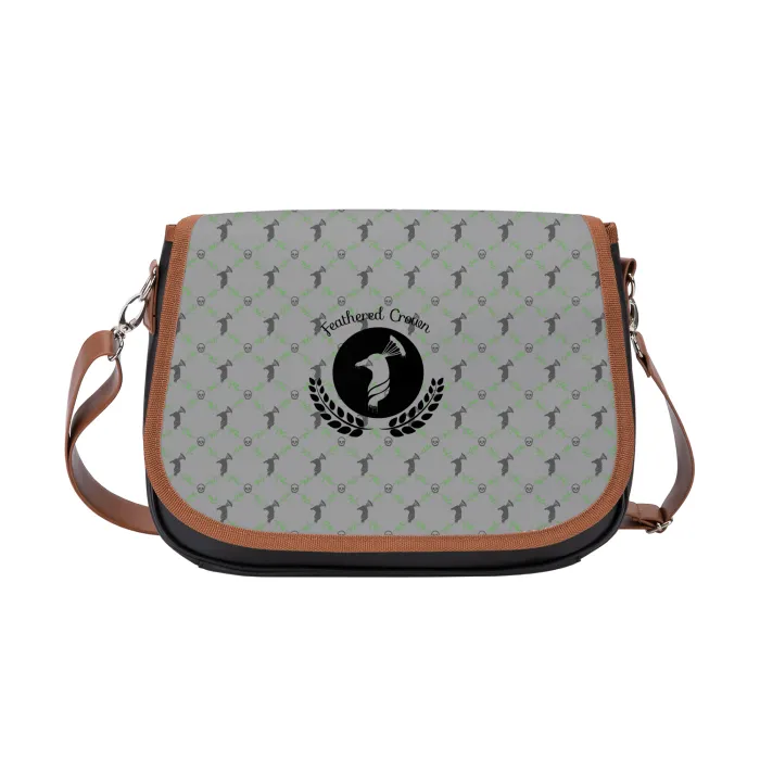 All-Over Print Leather Crossbody Bag