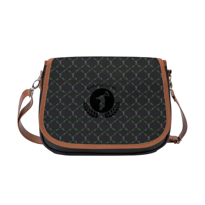 All-Over Print Leather Crossbody Bag