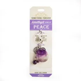 Amethyst Heart Bag Charm