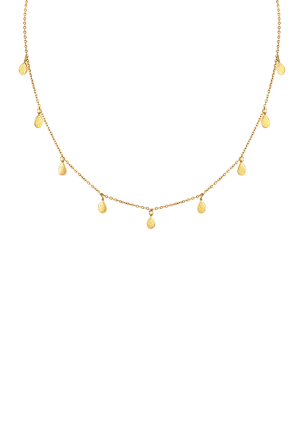 Apple Nine Pip Necklace, Gold