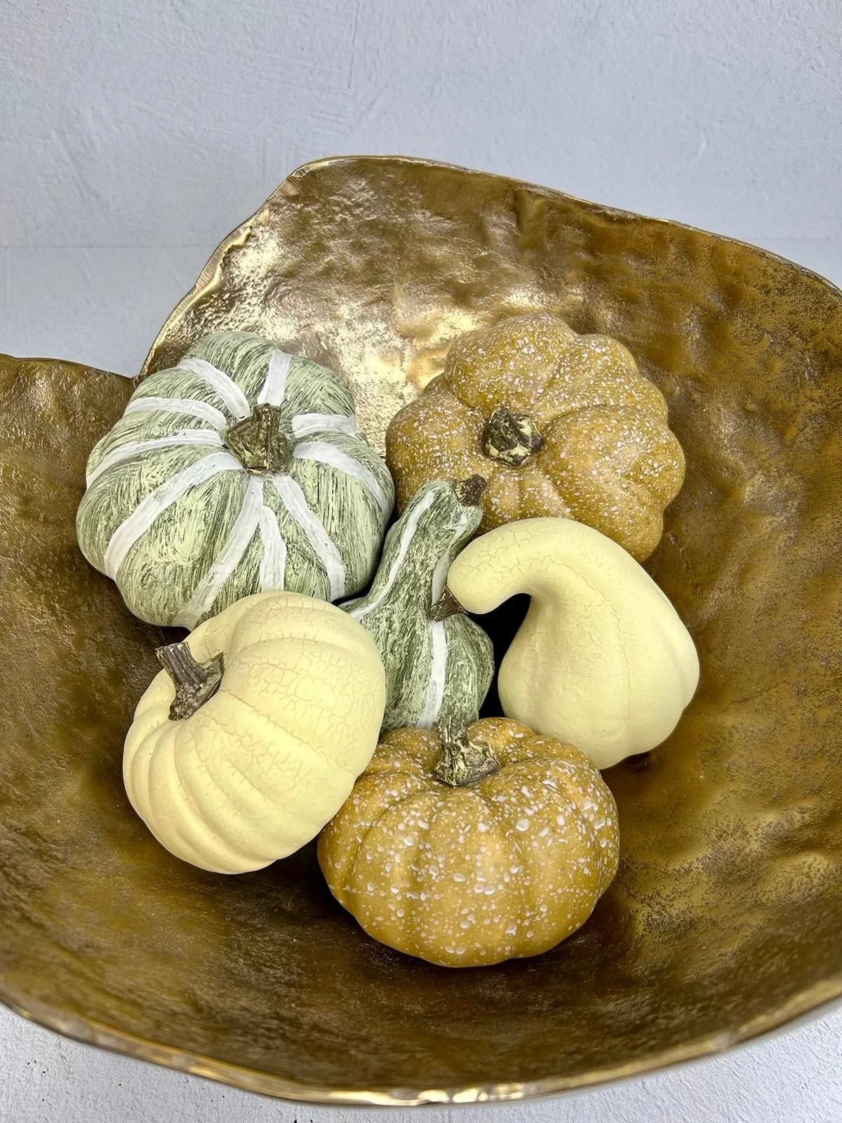 Bag of cream, beige, tan and sage green Pumpkins