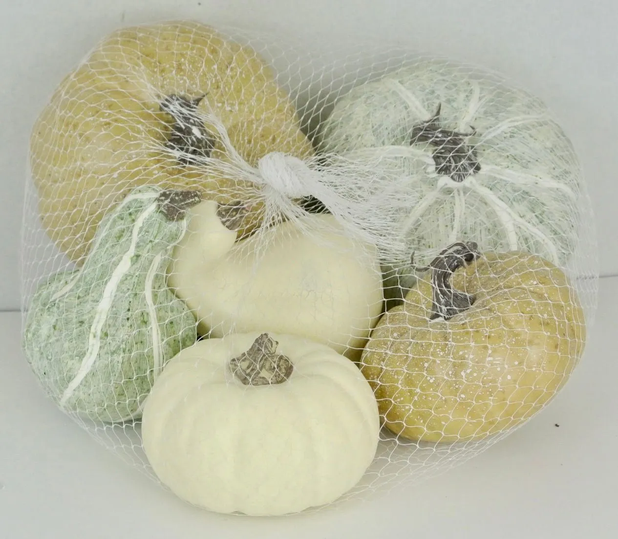 Bag of cream, beige, tan and sage green Pumpkins