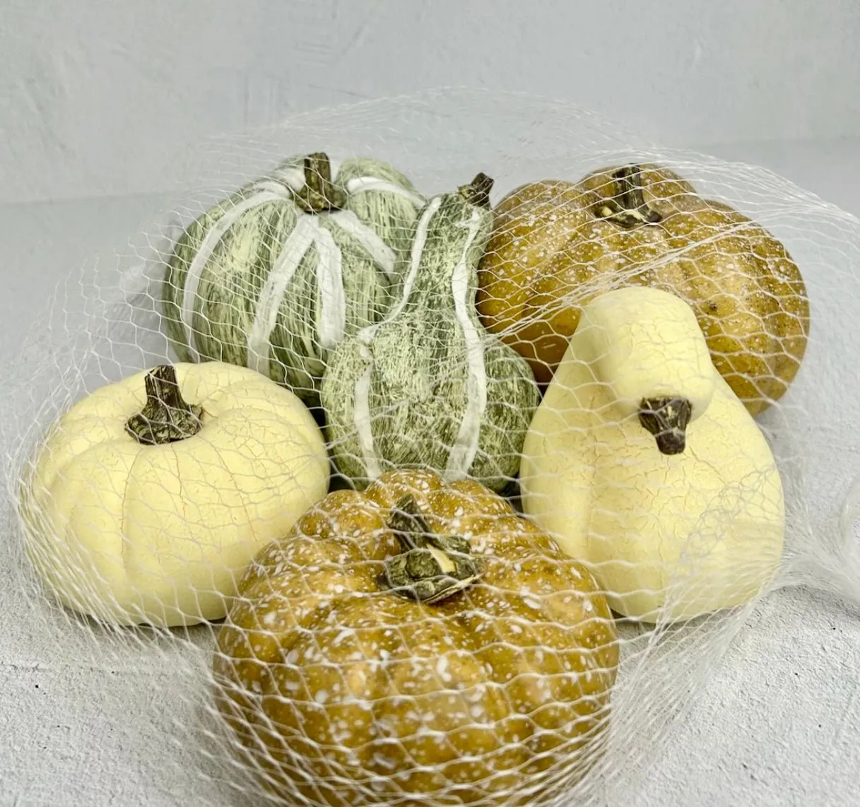 Bag of cream, beige, tan and sage green Pumpkins