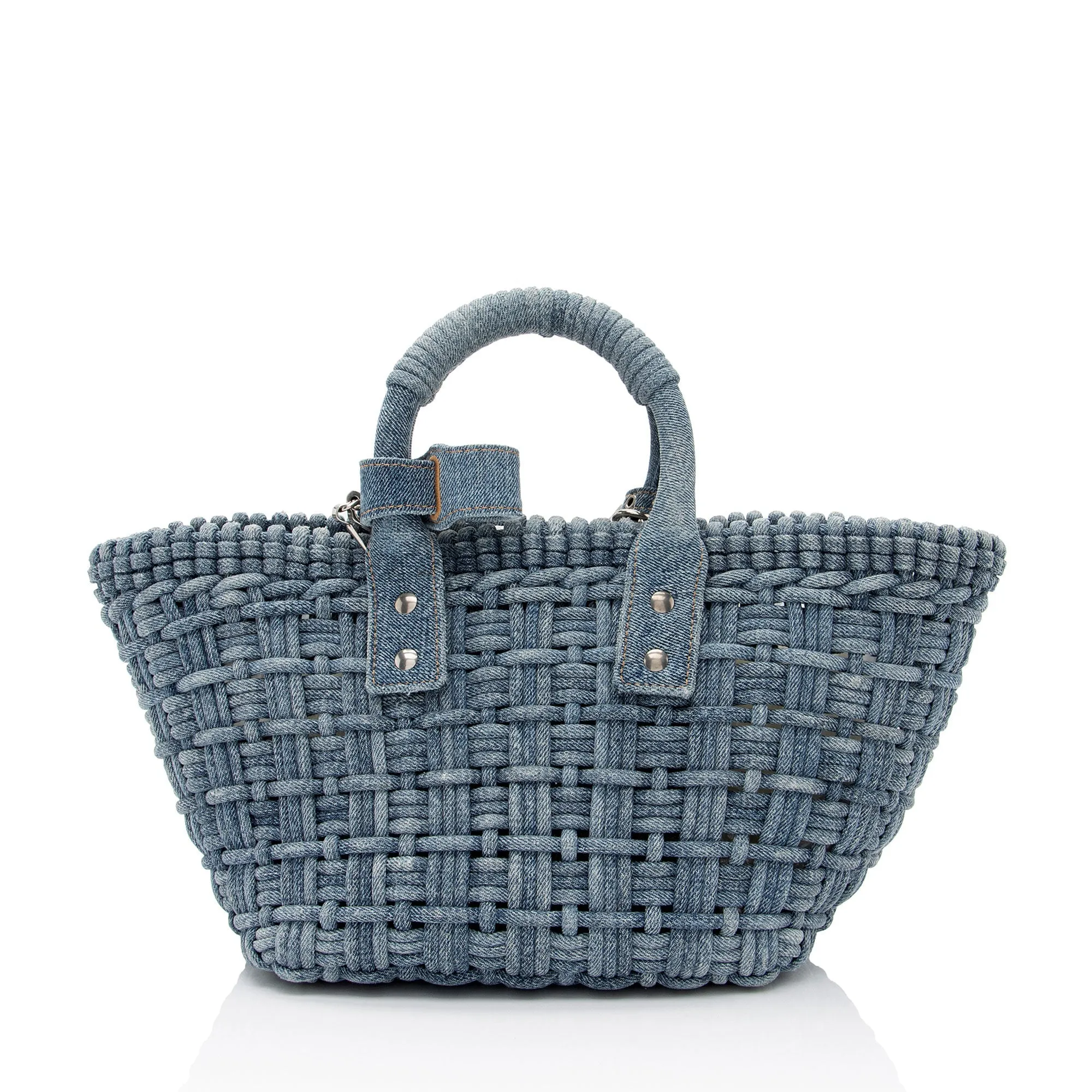 Balenciaga Denim Bistro Panier XS Tote