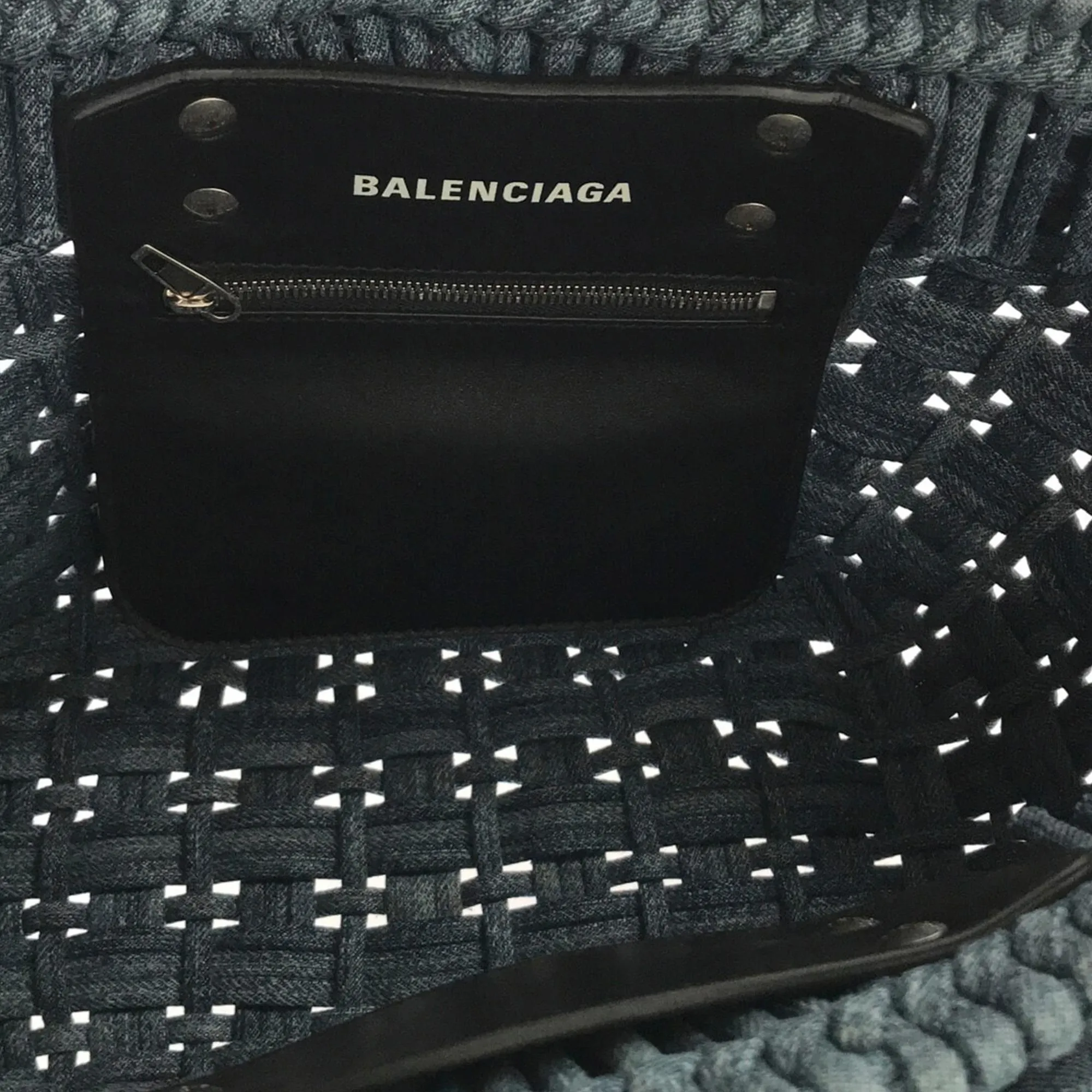 Balenciaga Denim Bistrot Panier XS