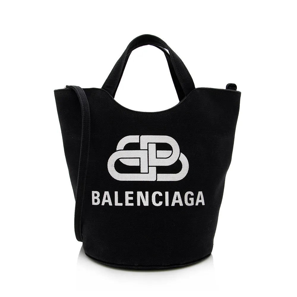 Balenciaga Leather Wave Medium Tote