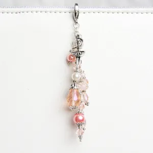 Ballerina Planner Charm with Pink Crystal Dangle