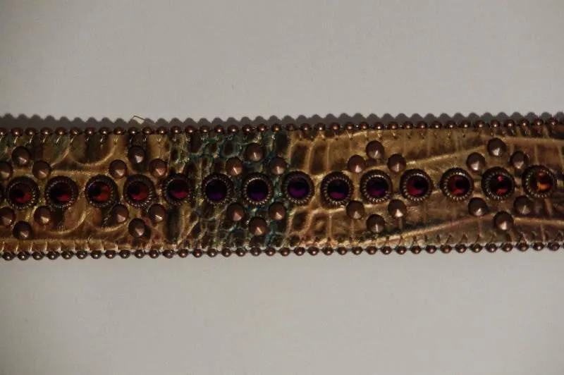 b.b. Simon Bronze Croco Crystal Belt