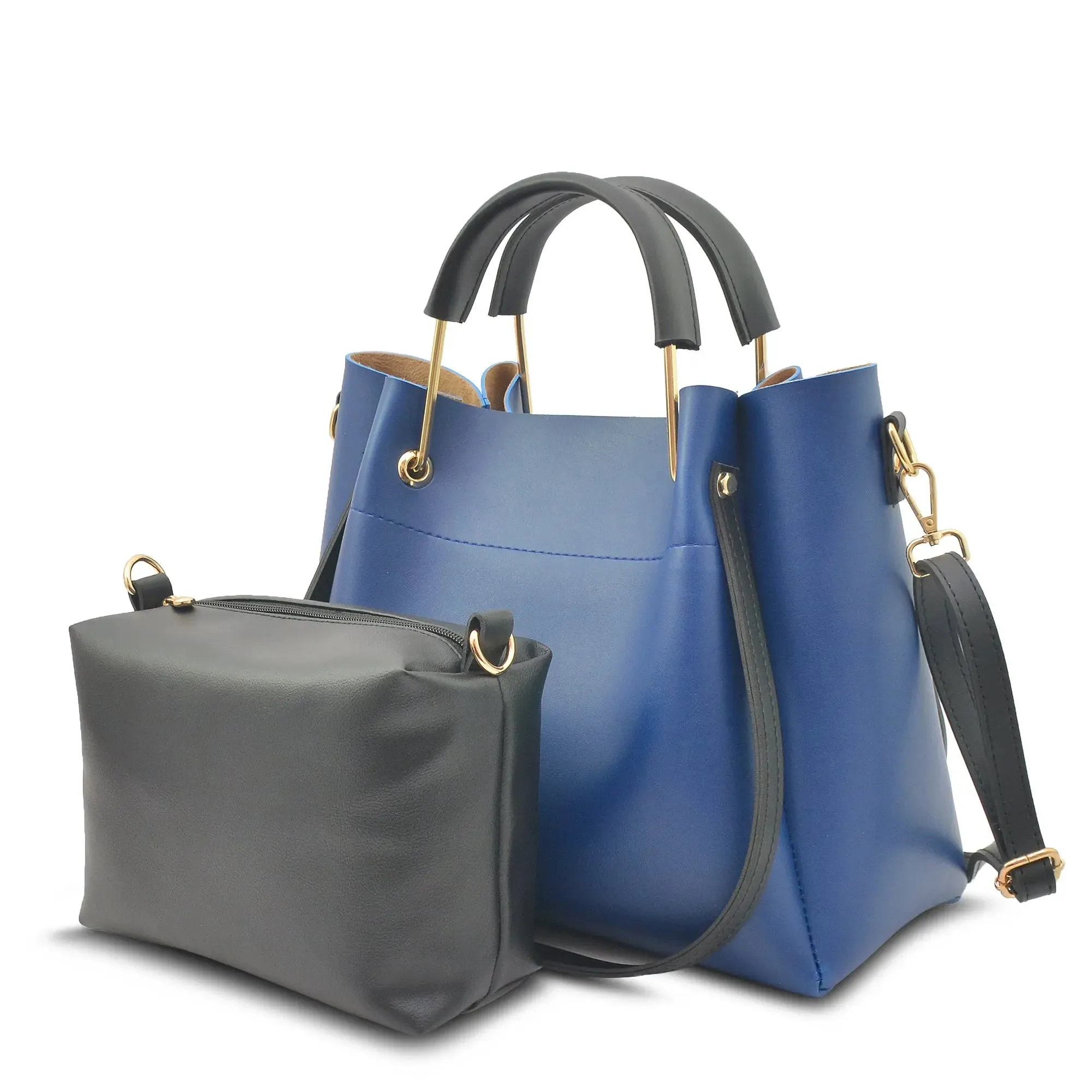 Blue 2 in 1 Ladies Tote Bag 8850-2