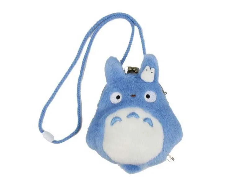 Blue Totoro Fluffy Pouch