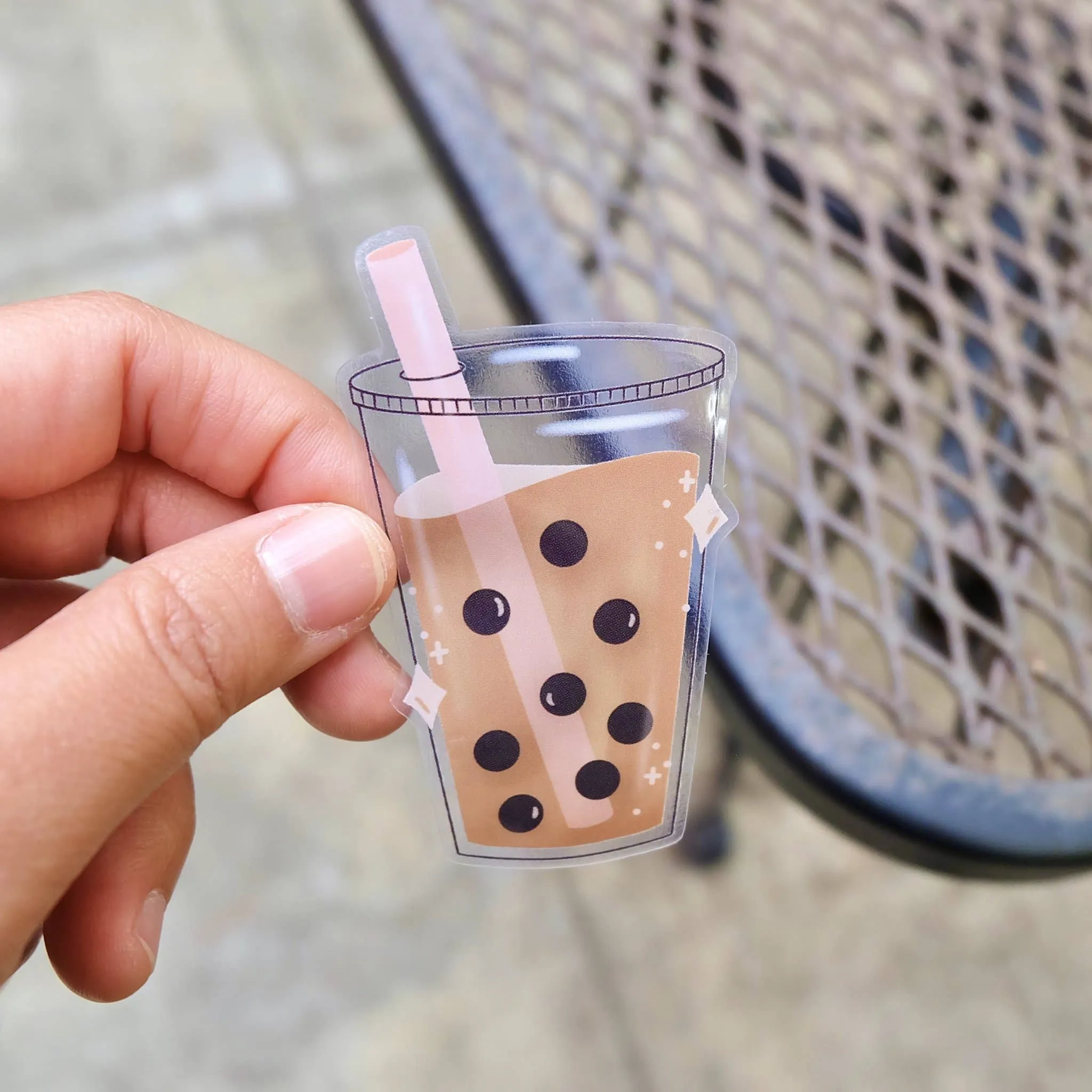 Boba Clear Vinyl Sticker