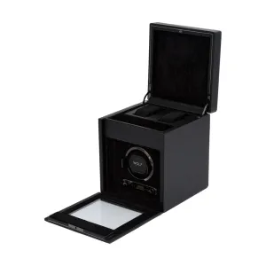 British Racing Single Watch Winder with Storage - Black