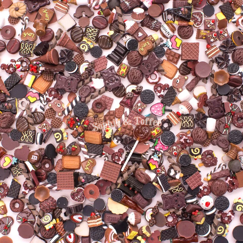 Brown Theme Cabochons Grab Bag - 20 pieces