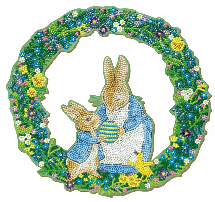 CA-WRPRBT01: Peter Rabbit Crystal Art Wreath Kit