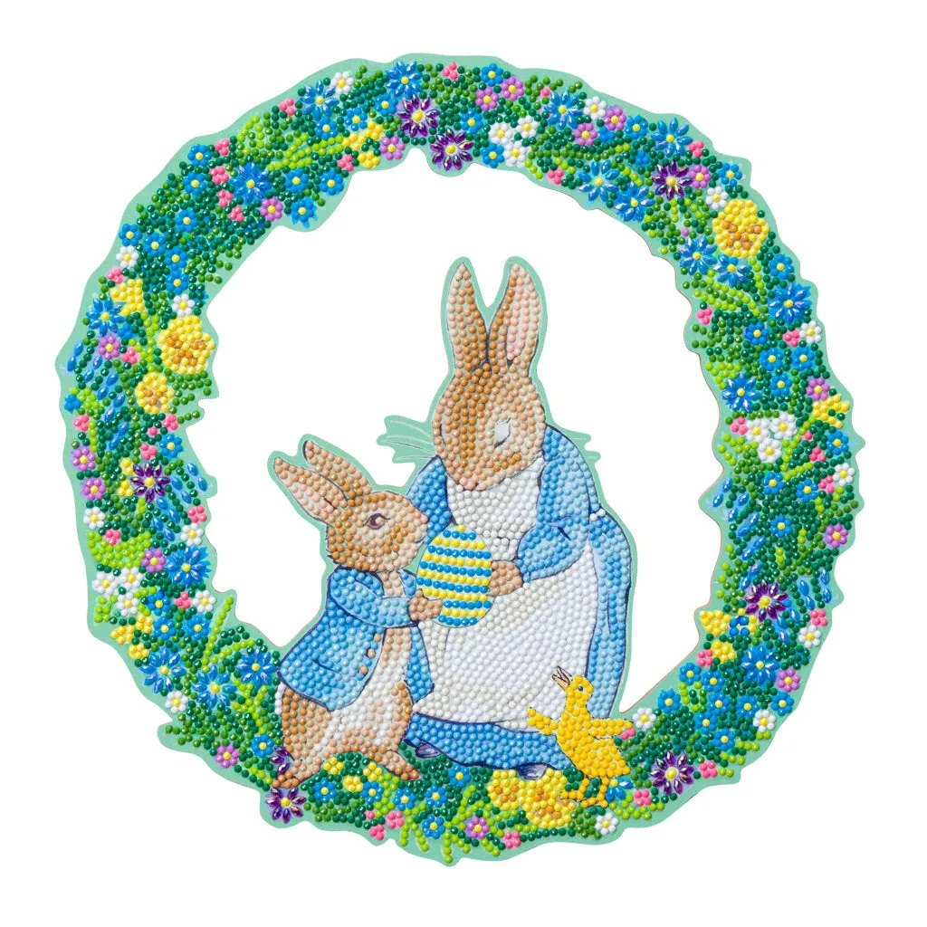 CA-WRPRBT01: Peter Rabbit Crystal Art Wreath Kit