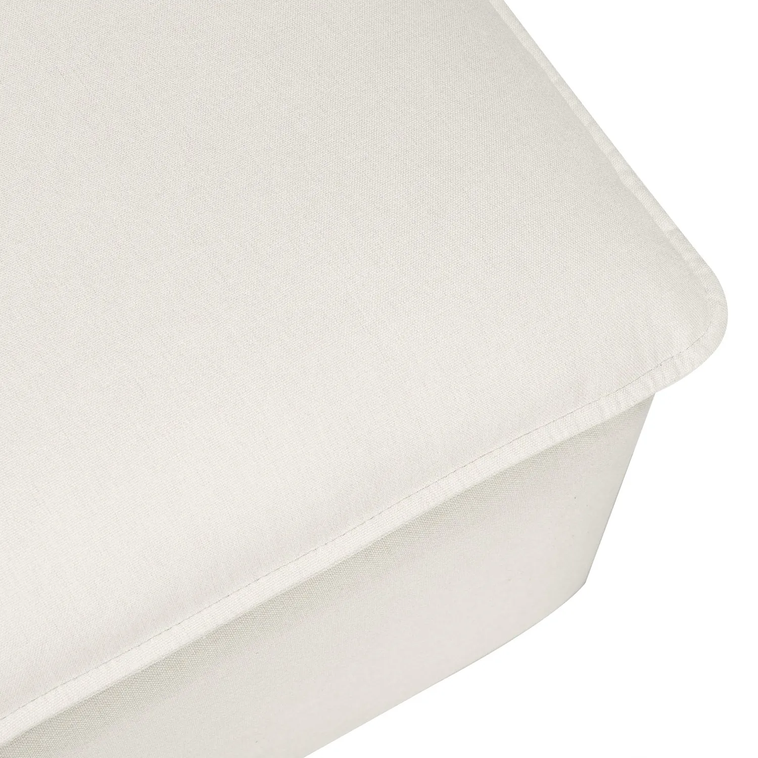 Cali Storage Ottoman in Eco-Performance Fabric with USB port - Cream