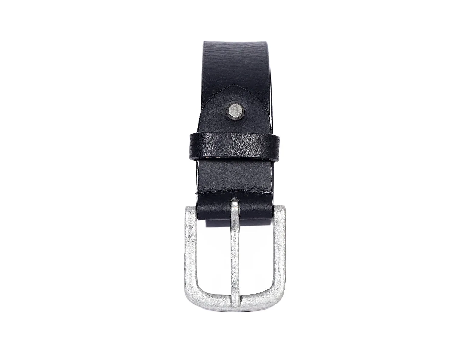 Celtic Black Premium Leather Belt With Silver Buckle, Art: LB-739