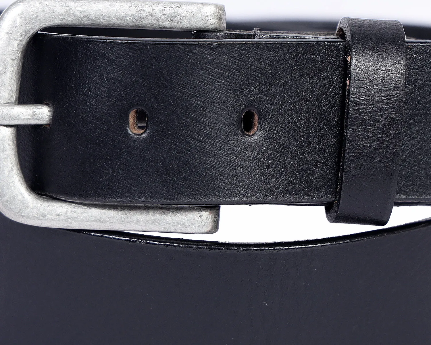 Celtic Black Premium Leather Belt With Silver Buckle, Art: LB-739