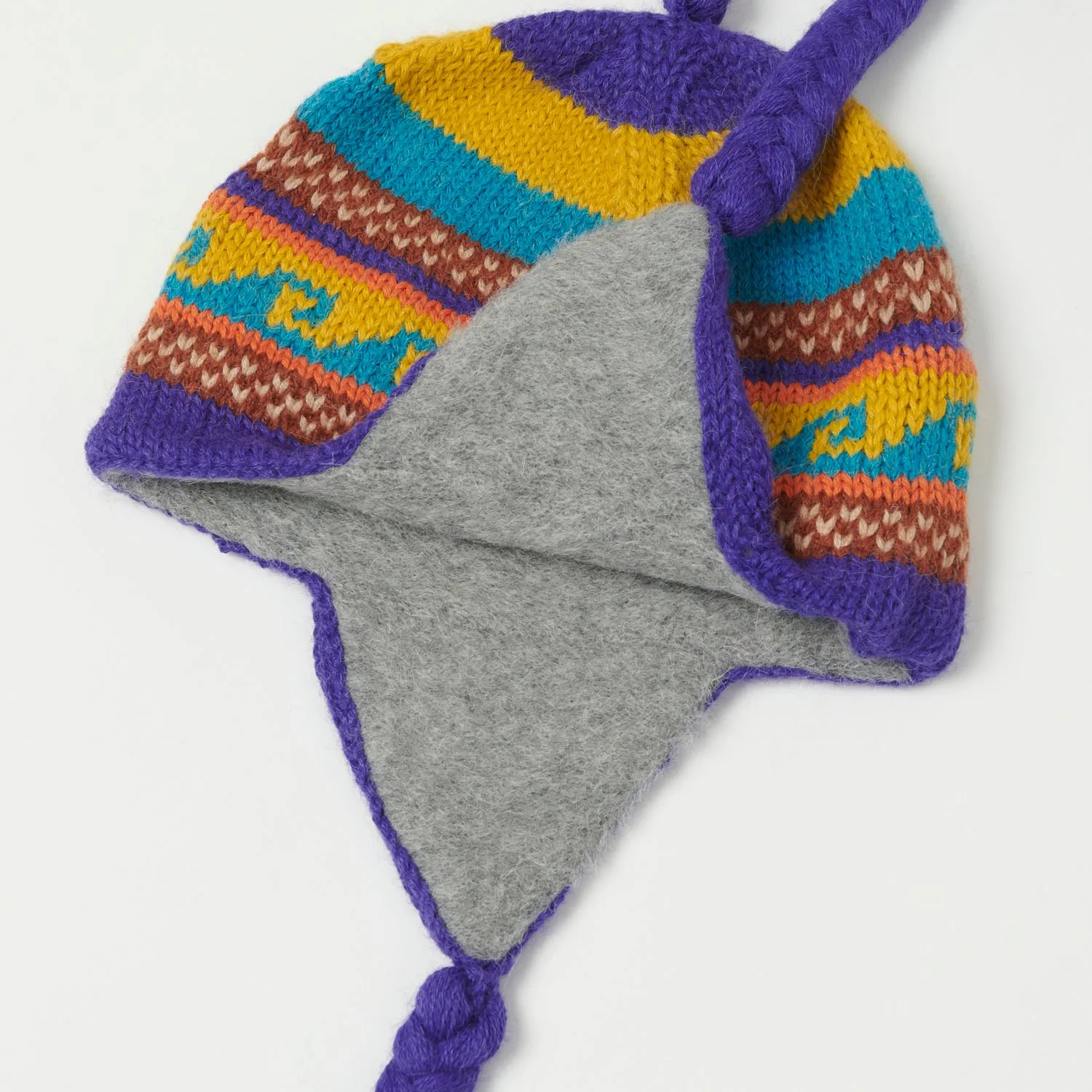 Chamula Alpaca Chulio Hat - Purple