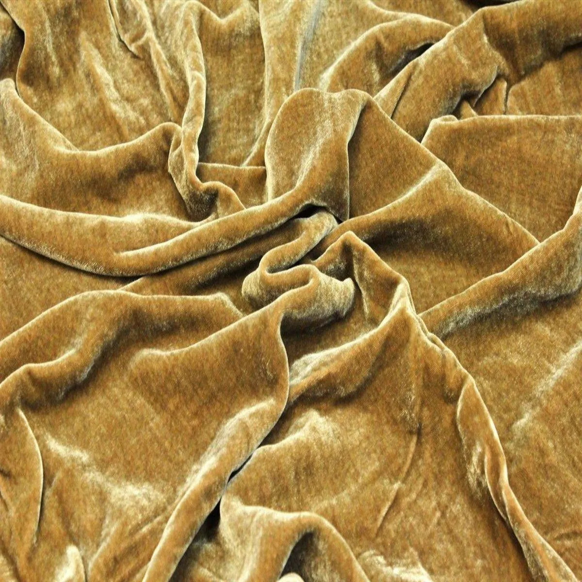 Cognac Silk Velvet Fabric