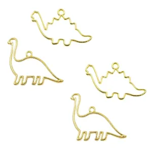 Dinosaur Open Bezel Charm (6 pieces)