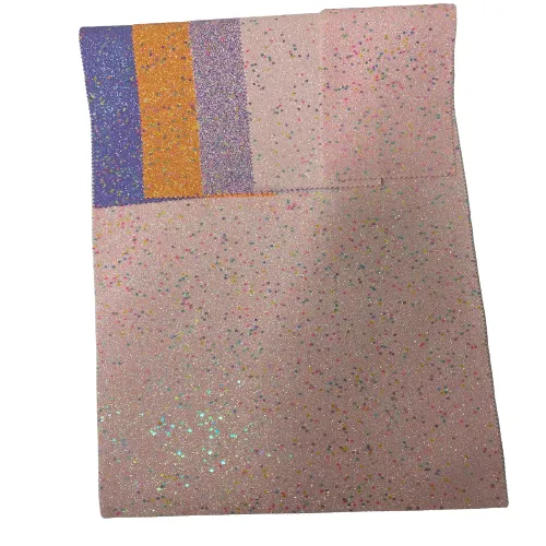 Dusty Pink Iridescent Stardust Glitter Vinyl Fabric