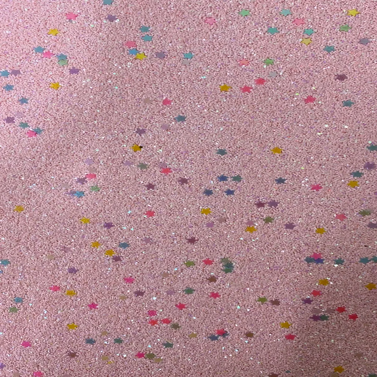 Dusty Pink Iridescent Stardust Glitter Vinyl Fabric