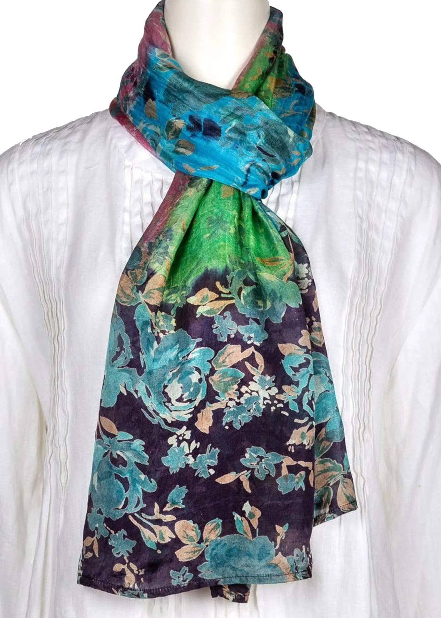 Eliza Floral Silk Scarf