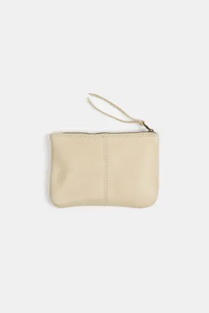 Elodie Leather Makeup Bag In Tufa