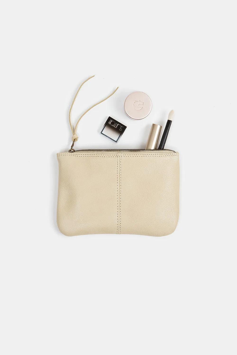 Elodie Leather Makeup Bag In Tufa