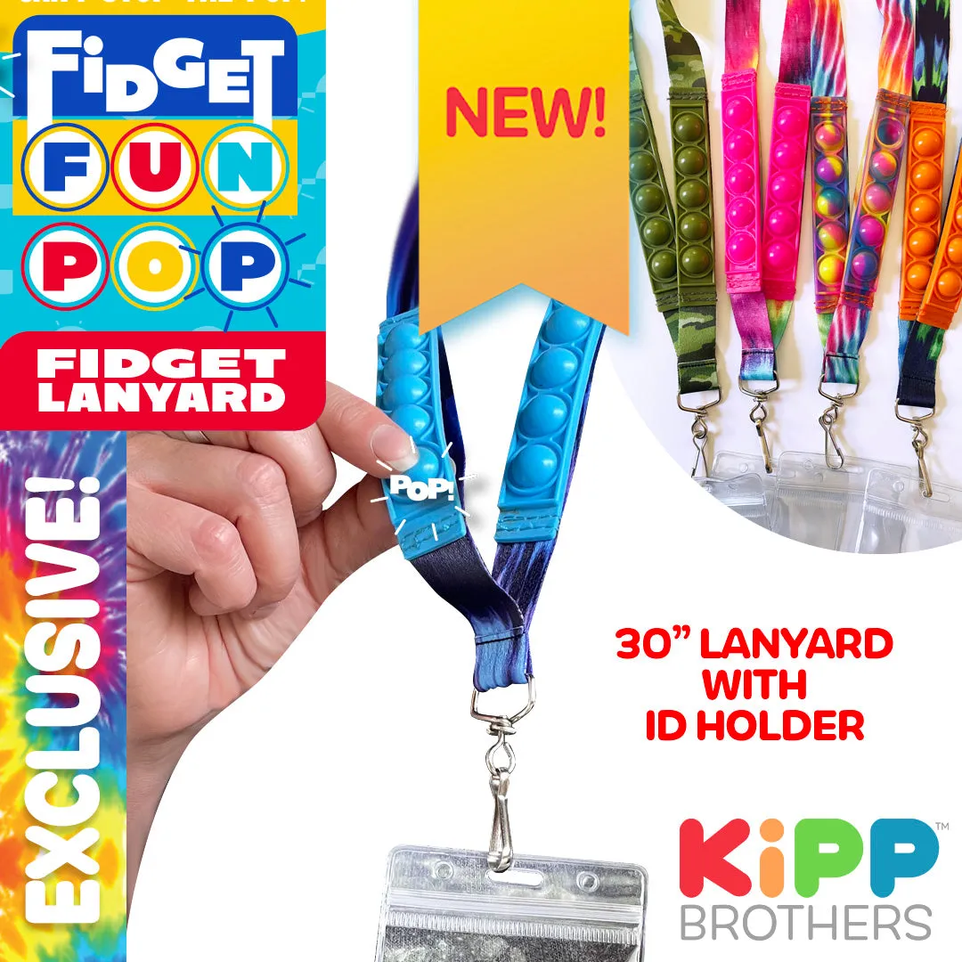 Fidget Pop Lanyard with Id Holder - 12 Pieces Per Retail Ready Display 22654