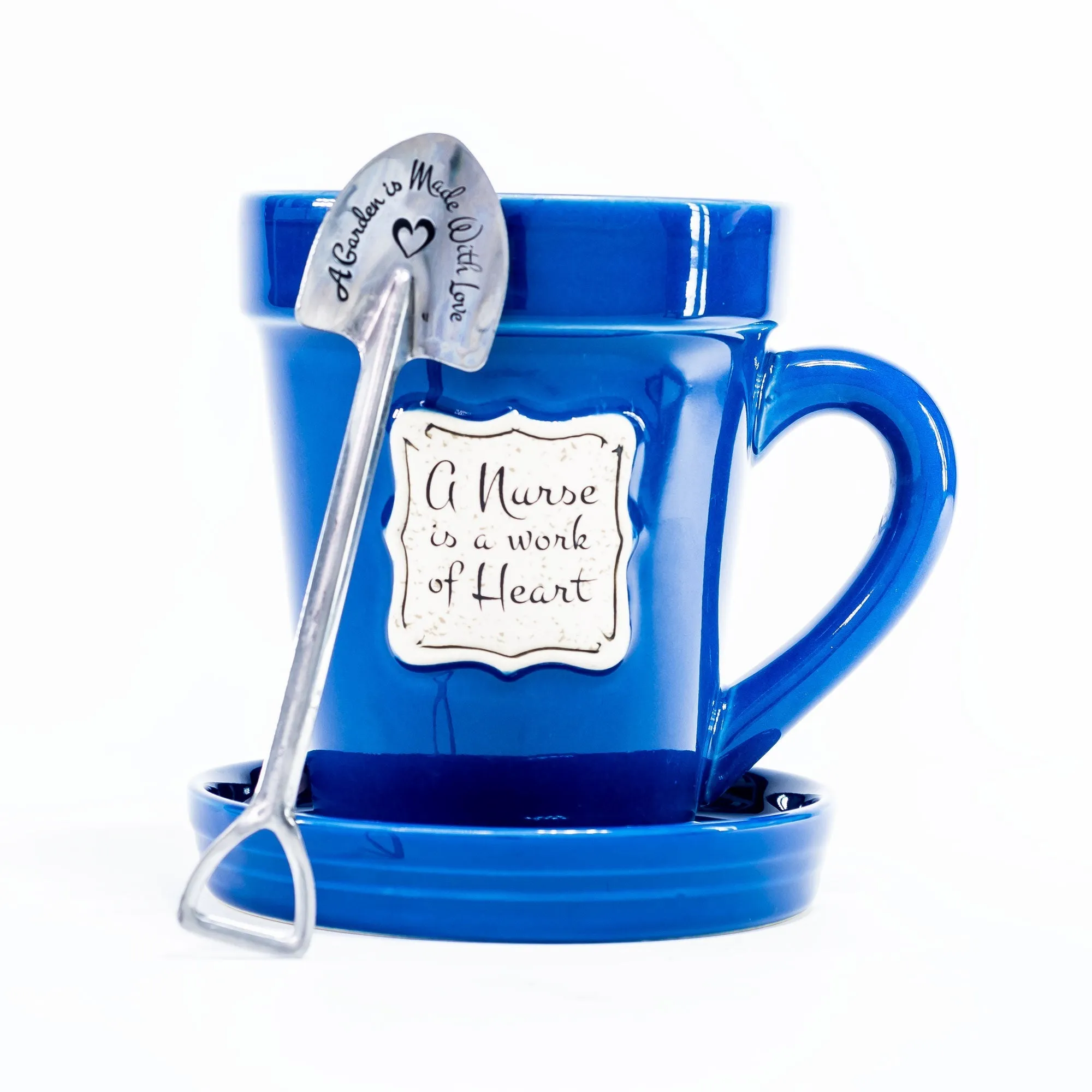 Flower Pot Mug: Med Blue - Nurse