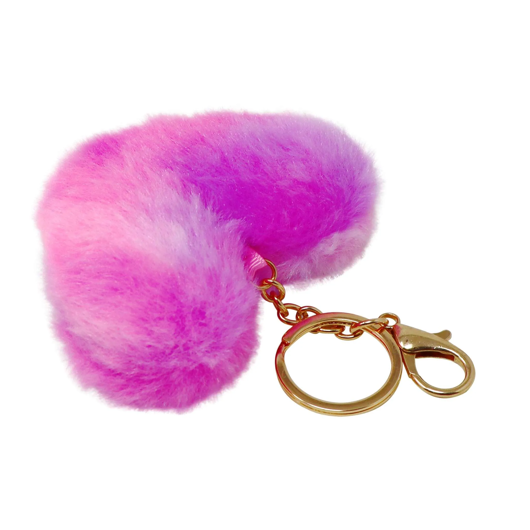 Fluffy Heart Key Chain